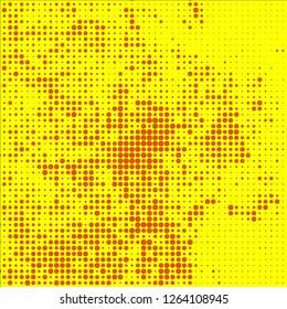 Abstract chaotic halfton. Texture of dots for printing. Futuristic colored background