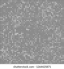 Abstract chaotic halfton. Texture of dots for printing. Futuristic colored background