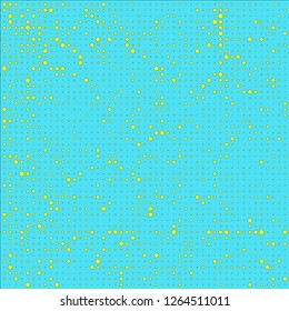 Abstract chaotic halfton. Texture of dots for printing. Futuristic colored background