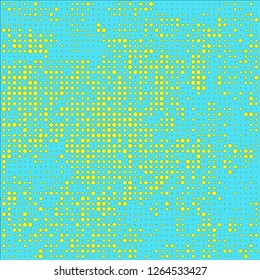 Abstract chaotic halfton. Texture of dots for printing. Futuristic colored background