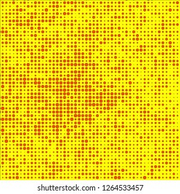 Abstract chaotic halfton. Texture of dots for printing. Futuristic colored background