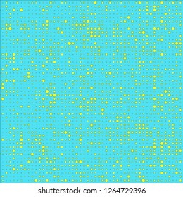 Abstract chaotic halfton. Texture of dots for printing. Futuristic colored background