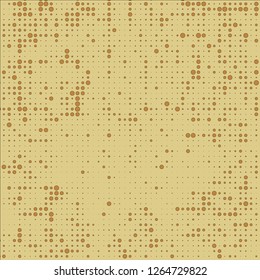 Abstract chaotic halfton. Texture of dots for printing. Futuristic colored background