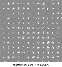Abstract chaotic halfton. Texture of dots for printing. Futuristic colored background