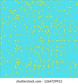 Abstract chaotic halfton. Texture of dots for printing. Futuristic colored background