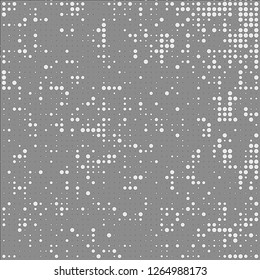 Abstract chaotic halfton. Texture of dots for printing. Futuristic colored background