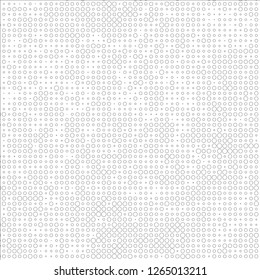 Abstract chaotic halfton. Texture of dots for printing. Futuristic colored background