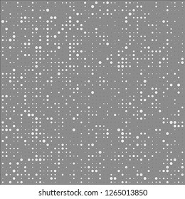 Abstract chaotic halfton. Texture of dots for printing. Futuristic colored background