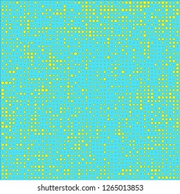 Abstract chaotic halfton. Texture of dots for printing. Futuristic colored background
