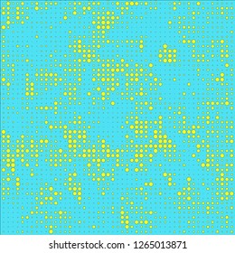 Abstract chaotic halfton. Texture of dots for printing. Futuristic colored background