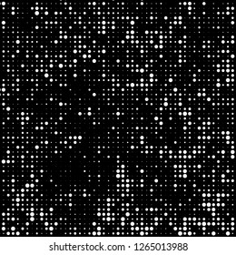 Abstract chaotic halfton. Texture of dots for printing. Futuristic colored background