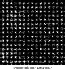 Abstract chaotic halfton. Texture of dots for printing. Futuristic colored background