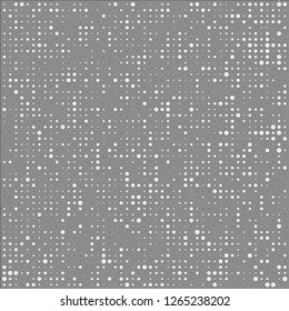 Abstract chaotic halfton. Texture of dots for printing. Futuristic colored background