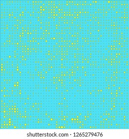 Abstract chaotic halfton. Texture of dots for printing. Futuristic colored background