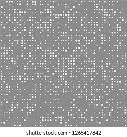 Abstract chaotic halfton. Texture of dots for printing. Futuristic colored background