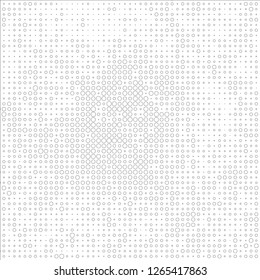 Abstract chaotic halfton. Texture of dots for printing. Futuristic colored background