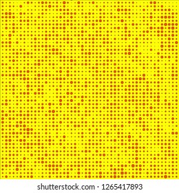 Abstract chaotic halfton. Texture of dots for printing. Futuristic colored background