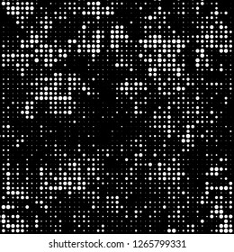 Abstract chaotic halfton. Texture of dots for printing. Futuristic colored background