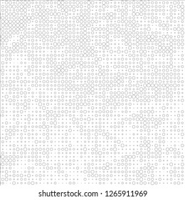 Abstract chaotic halfton. Texture of dots for printing. Futuristic colored background
