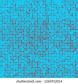 Abstract chaotic halfton. Texture of dots for printing. Futuristic colored background