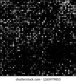 Abstract chaotic halfton. Texture of dots for printing. Futuristic colored background
