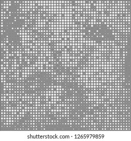 Abstract chaotic halfton. Texture of dots for printing. Futuristic colored background