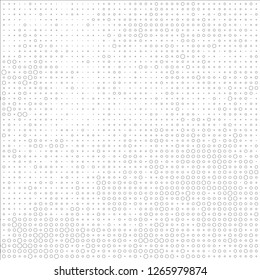 Abstract chaotic halfton. Texture of dots for printing. Futuristic colored background