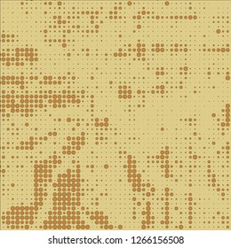 Abstract chaotic halfton. Texture of dots for printing. Futuristic colored background