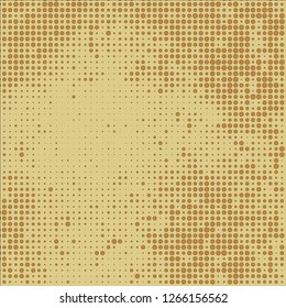 Abstract chaotic halfton. Texture of dots for printing. Futuristic colored background