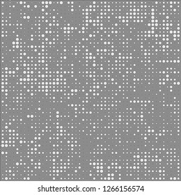 Abstract chaotic halfton. Texture of dots for printing. Futuristic colored background