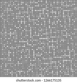 Abstract chaotic halfton. Texture of dots for printing. Futuristic colored background