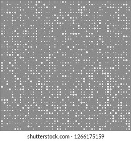 Abstract chaotic halfton. Texture of dots for printing. Futuristic colored background