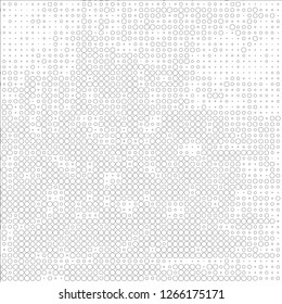 Abstract chaotic halfton. Texture of dots for printing. Futuristic colored background