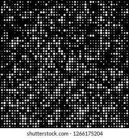 Abstract chaotic halfton. Texture of dots for printing. Futuristic colored background