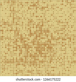 Abstract chaotic halfton. Texture of dots for printing. Futuristic colored background