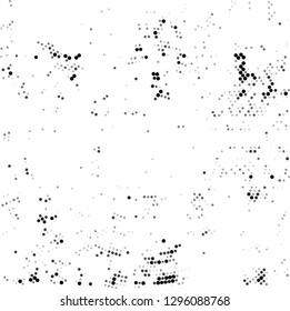 Abstract chaotic halftone black and white. Fantastic texture of dots