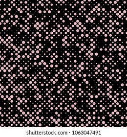 Abstract chaotic halftone dot pattern background - vector design from circles