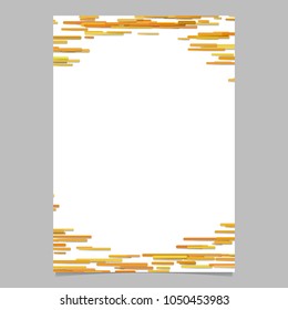 Abstract chaotic horizontal rounded stripe background brochure border template