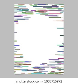 Abstract chaotic horizontal stripe design background brochure border template