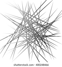 Abstract chaotic lines pattern. Intersecting, random lines artistic image.