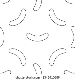 Abstract chaotic seamless pattern with sticks, arches. Geometric shapes. Vector illustration.     