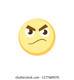 Abstract character flat style emoji icon. Vector emoticon face