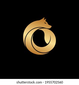 vector de diseño de logotipo de zorro de carácter abstracto