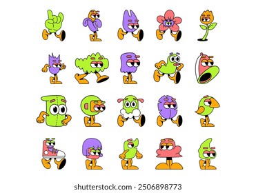 Abstract Character Illustration Element Set