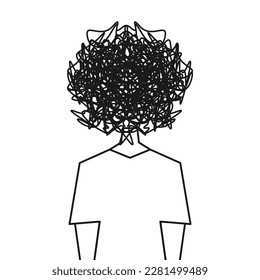 Abstract character in line art design