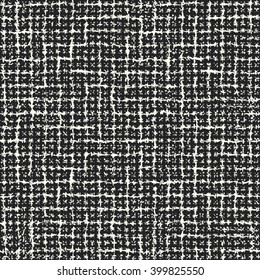 Abstract charcoal check in flecks. Seamless pattern.