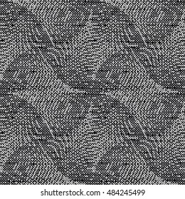 Abstract charcoal flecked geometric motif. Seamless pattern.