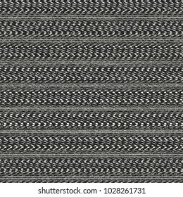 Abstract Charcoal Melange Striped Graphic Motif. Seamless Pattern.