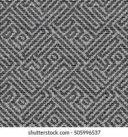 Abstract charcoal pin dot geometric motif. Seamless pattern.