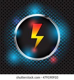 Abstract charge vector icon and symbol
